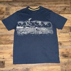 Howler Brothers Graphic T Shirt Mens XL Blue Logo Ocean Birds Shipwreck Tee